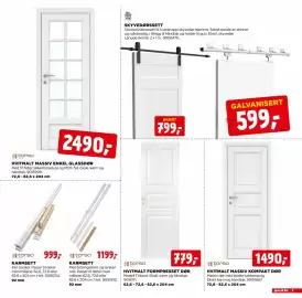 Jem & fix kundeavis uke 41 Side 9: HVITMALT MASSIV KOMPAKT DØR €1.490,00, HVITMALT MASSIV ENKEL GLASSDØR €2.490,00