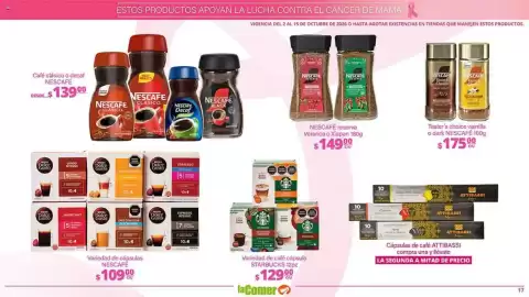 Folleto La Comer Página 17: Nescafe Dolce Gusto Variedad de cápsulas €109,00, Nescafe taster's choice vainilla o dark €175,00