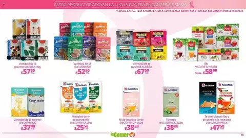 Folleto La Comer Página 18: McCORMICK variedad de té de manzanilla €25,50, Alessa variedad de té gourmet €57,50