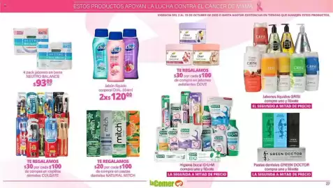 Folleto La Comer Página 27: Natural Mitch €20,00, Palmolive Neutro Balance €93,00