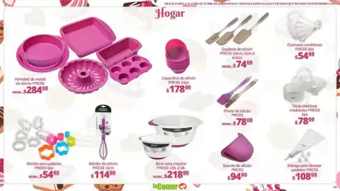 Folleto La Comer Página 46: Variedad de molde de silicon PRESS €284,00, Moldes para galletas PRESS €54,00