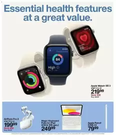 Catálogo Target semana 41 Página 20: Apple Watch SE 3 €219,99, AirPods Pro 3 €199,99