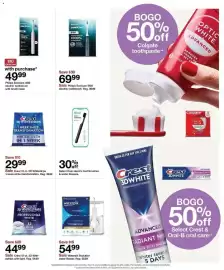 Catálogo Target semana 41 Página 29: Crest 3D Whitestrips €29,99, Philips Sonicare 4100 electric toothbrush €49,99