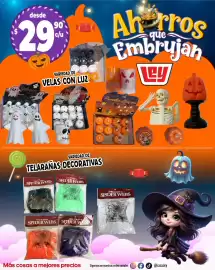 Folleto Casa Ley Página 9: desde 29 90 c/u Hallowey VARIEDAD DE VELAS CON LUZ HALLOWEEN Teschio con luce : Aherros Embrujan
