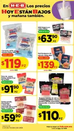 Folleto HEB Página 5: HEB quesos rallados €110,00, HEB Mojarra en cubos €63,90