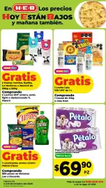 Folleto HEB Página 7: Lala Leche 100 UHT, Pétalo papel higiénico ultra jumbo €69,90