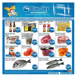 Blue Sky Supermarket flyer week 40 Page 1