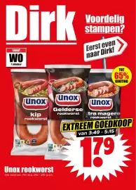Dirk folder week 41 Pagina 1: Unox rookworst €1,79