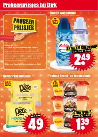 Dirk folder week 41 Pagina 10: Johma brood- en toast salade €1,39, Better Pete noodles €0,49