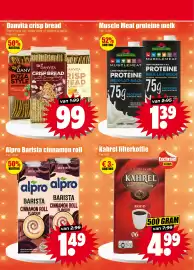 Dirk folder week 41 Pagina 12: Danvita crisp bread Everything mix, pizza style of cheese & garlic. €0,99