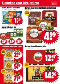 Dirk folder week 41 Pagina 20: Hertog Jan, Brand of Grolsch bokbier €4,99, Bugles, Hamka's of Wokkels €1,49