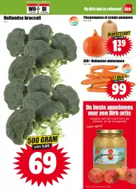 Dirk folder week 41 Pagina 3: Flespompoen of oranje pompoen €1,39, BIO+ Hollandse winterpeen €0,99