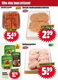 Dirk folder week 41 Pagina 4: Varkensoesters €5,99, Korean rundergehaktschnitzels €2,99