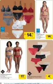 Carrefour folder Pagina 12: Tanga's, slips of boxers voor dames €4,99, Beugelbeha of spacer beha €17,99