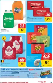 Carrefour Market folder week 41 Pagina 15: Bruisend water Intense Spa €9,44, Blikjes Coca-Cola €21,57