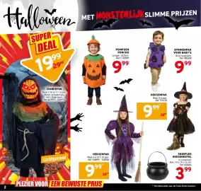 Trafic folder Pagina 2: Halloween SUPER DEAL 19999* MET MONSTERLIJK SLIMME PRIJZEN POMPOEN PONCHO Lengte: 63,5cm. Ref