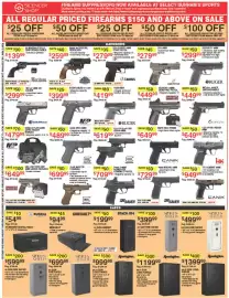 Dunham's Sports weekly ad week 40 Page 9: Ruger Security 9mm €299,99, M20s 38 Special Revolver €259,99