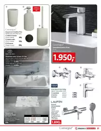 Bauhaus leták Strana 27: Ideal Standard Akrylátová vana Connect Air Duo €5.290,00, Camargue umyvadlová baterie Snow €1.950,00
