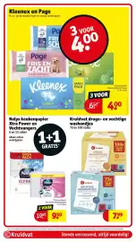 Kruidvat folder Pagina 112: Kleenex en Page €4,00, Kruidvat droge- en vochtige washandjes €7,99