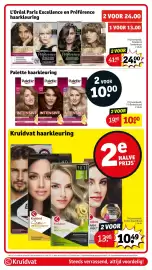 Kruidvat folder Pagina 21: L'Oréal Paris Excellence en Préférence haarkleuring €24,00, Kruidvat haarkleur €10,49