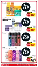 Kruidvat folder Pagina 24: Proset haarspray €10,00, Elvive shampoo en conditioner €12,00
