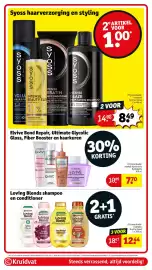Kruidvat folder Pagina 27: Loving Blends shampoo en conditioner €12,44, Syoss haarverzorging en styling €8,49