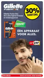 Kruidvat folder Pagina 53: Gillette Fusion One All in One Hybrid Trimmer en Scheerapparaat €27,99