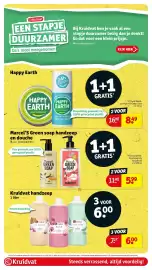 Kruidvat folder Pagina 54: Kruidvat handzeep €6,00, Happy Earth Deodorant €8,49