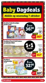 Kruidvat folder Pagina 71: Kruidvat luierbroekjes jumbo pack €36,00, Kruidvat Pure & Soft luiers en luierbroekjes €11,49