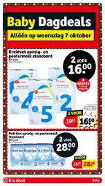 Kruidvat folder Pagina 75: Kruidvat opvolg en peutermelk standaard €16,00, Nutrilon opvolg en peutermelk standaard €28,00