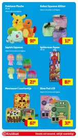 Kruidvat folder Pagina 79: Spiderman figuur €8,99, Pokémon Pluche €9,99