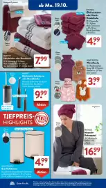 Aldi Süd Prospekt woche 43 Seite 9: UP2FASHION Stiefeletten €9,99, UP2FASHION Filz-Hausschuhe €6,99