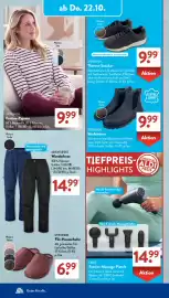 Aldi Süd Prospekt woche 43 Seite 17: College-Hoodie oder -Sweatshirt €7,99, UP2FASHION Punto-Leggings €4,99