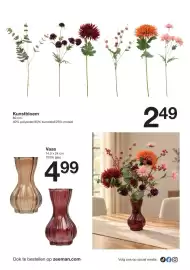 Zeeman folder week 40 Pagina 2: Kunstbloem €249,00, Vaas €4,99