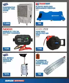 Burson Auto Parts catalogue Page 6: Summit Evaporative Cooler 100L €1.099,00, Jamec Pem Hose Reel Helix Pvc Air 20m €149,00