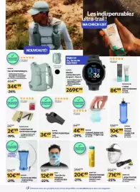 Catalogue Decathlon page 5: Sac de trail running €34,99, Gourde flasque souple trail €10,99