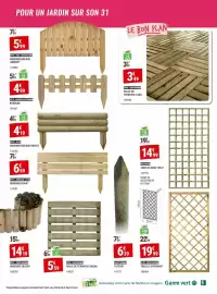 Catalogue Gamm vert page 5: Treillis bois €14,99, Dalle de terrasse salma €5,59