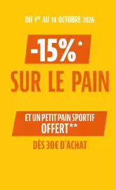 Catalogue La Vie Claire page 3: DU 1ER AU 14 OCTOBRE 2026 -15%* SUR LE PAIN ET UN PETIT PAIN SPORTIF OFFERT** DÈS 30€ D'ACHAT