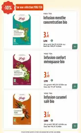 Catalogue La Vie Claire page 38: YOGI Infusion confort ménopause bio €3,41, YOGI Infusion caramel salé bio €3,50