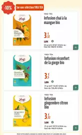Catalogue La Vie Claire page 39: YOGI Infusion réconfort de la gorge bio €3,29, YOGI TEA Infusion gingembre citron bio €3,32
