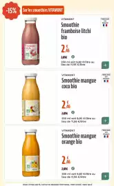 Catalogue La Vie Claire page 42: VITAMONT Smoothie mangue orange bio €2,46, VITAMONT Smoothie mangue coco bio €2,46