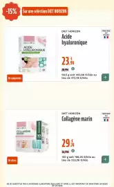 Catalogue La Vie Claire page 57: DIET HORIZON Acide hyaluronique €23,96, DIET HORIZON Collagène marin €29,74
