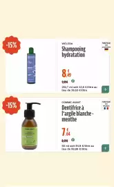 Catalogue La Vie Claire page 65: WELEDA Shampooing hydratation €8,49, Comme Avant Dentifrice à l'argile blanche €7,64