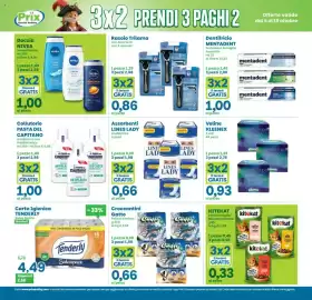 Volantino Prix Quality Pagina 10: Carta Igienica Tenderly Salvaspazio €4,49, Rasoio Trilama con Aloe Vera €0,86