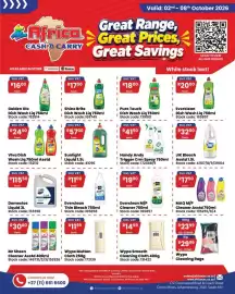 Africa Cash and Carry catalogue week 40 Page 1: Handy Andy Trigger Crm Spray €41,50, Wypo Smooth Cleaning Cloth €14,99