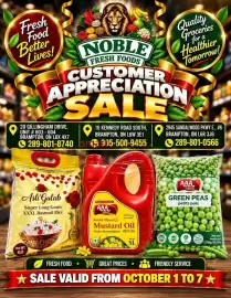 Noble Fresh Foods flyer week 40 Page 1