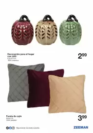 Catálogo Zeeman semana 40 Página 3: Decoracion para el hogar con led €2,99, Funda de cojin €3,99