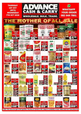 Advance Cash n Carry (valid until 7-10)