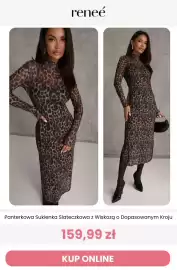 Renee magazyn Strona 5: Panterkowa sukienka siateczkowa z wiskozą o dopasowanym kroju Reneé €159,99