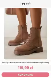Renee magazyn Strona 7: Botki typu workery na platformie ozdobione metaliczną wstawką Renee €119,99